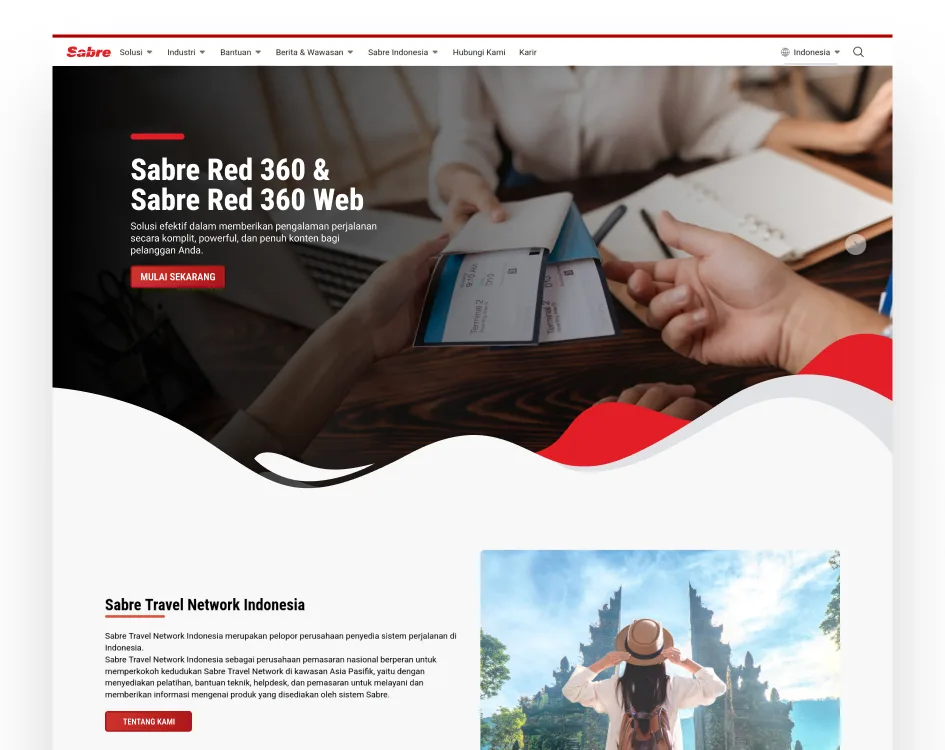 Revamp Website  Sabre Travel Network Indonesia